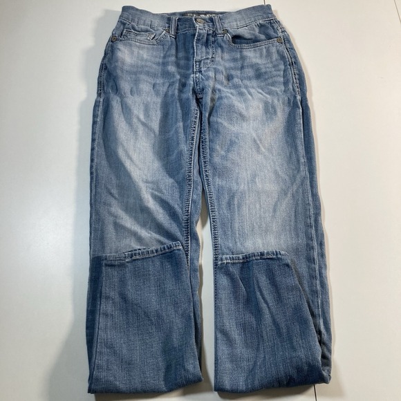 BKE Buckle Alec Jeans 26x30 Blue Straight Stretch Faded Whiskers (Tag 28R) READ - Picture 3 of 14
